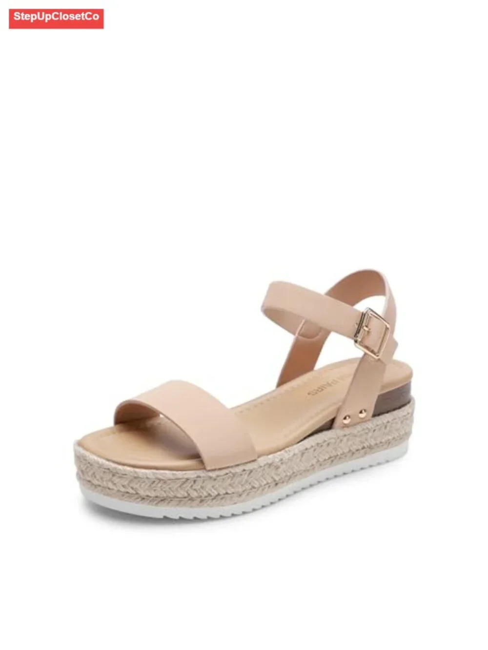 Women's Espadrille Wedge Sandals, Open Toe Ankle Strap Summer Shoes